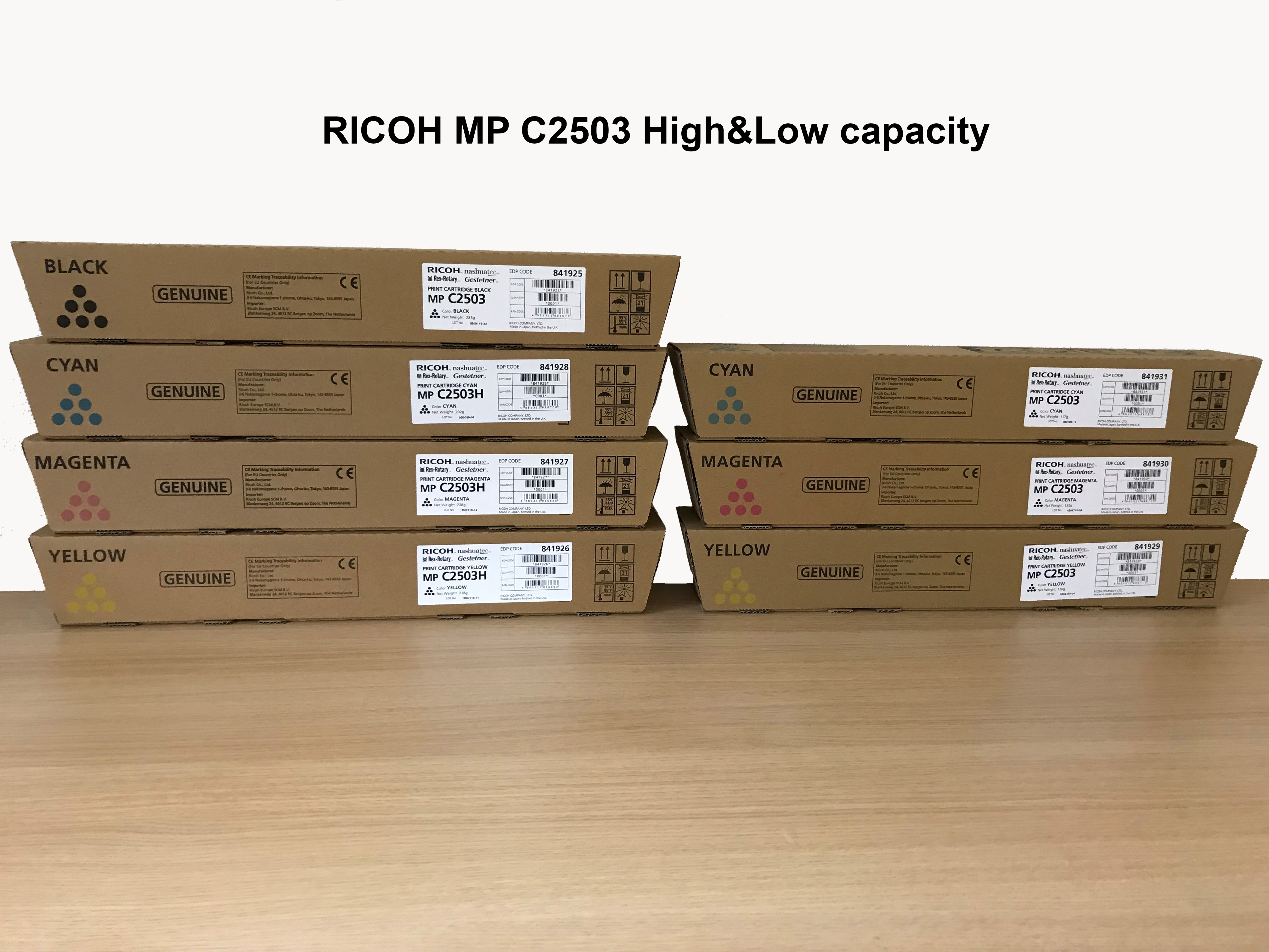 RICOH MP C2503 High&Low capacity  skladem 100+ !!!